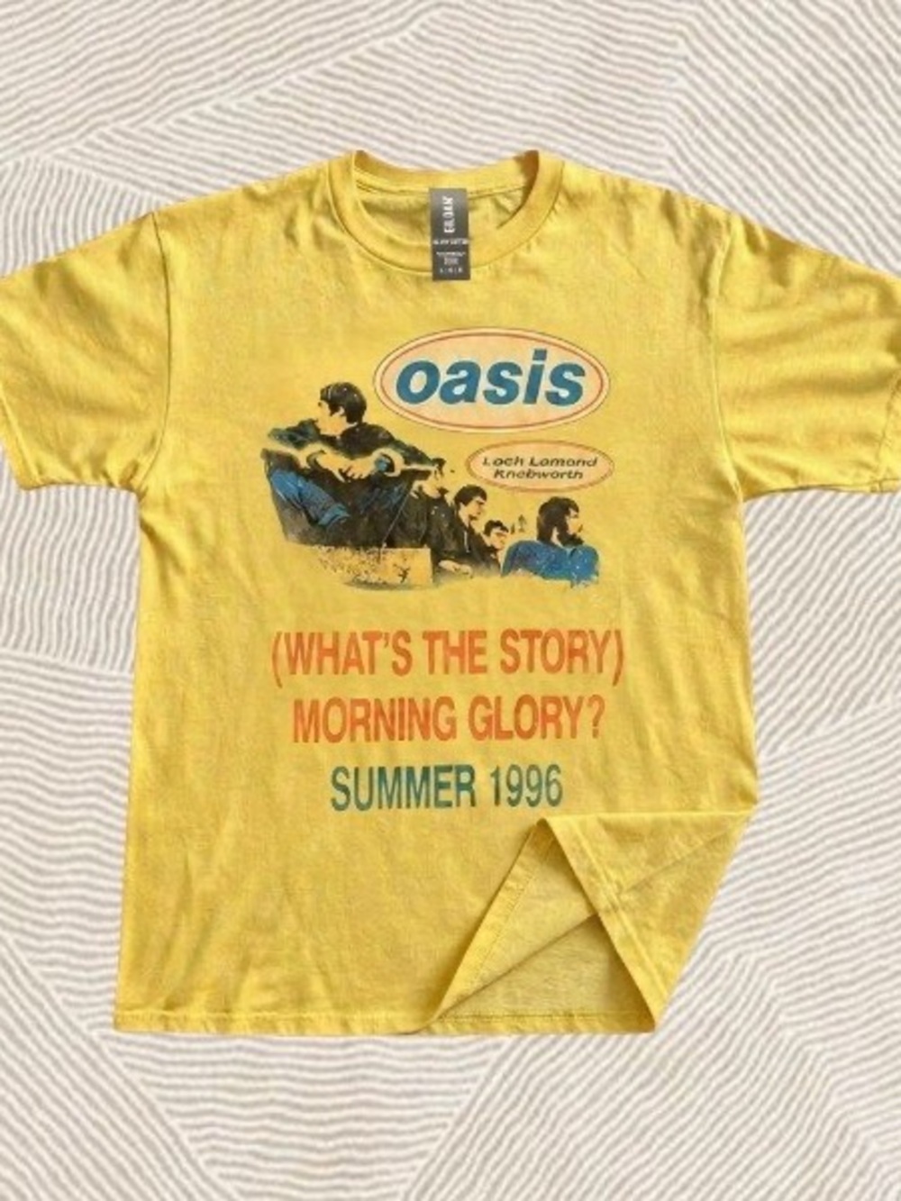 Gildan Yellow Oasis Morning Graphic Tee
